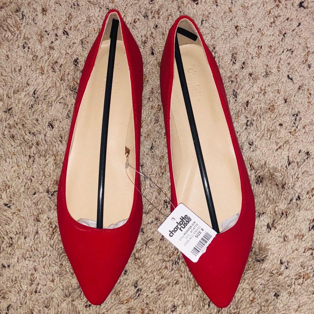 Red flats size 8